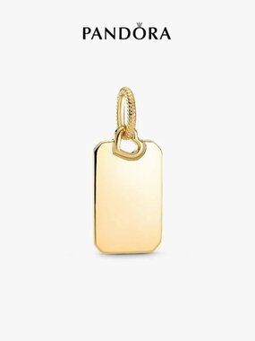 Pandora Engravable Rectangle Tag Pendant